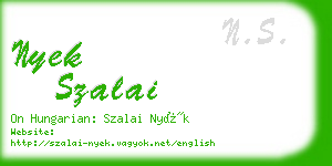 nyek szalai business card